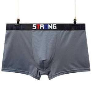 Mid Waist Cotton Boxers New Solid Color Men's Comfortable Milk Silk Boxers - Picture 1 of 30