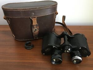 Vintage IMPERIAL Optical Co Canada  8x32 Binoculars in Leather Case - AT FAULT