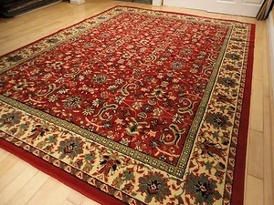 Large Traditional Area Rugs Carpet Oriental Rug 8x10 Red Rugs 5x8 - Picture 1 of 6