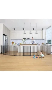 COMOMY 198" Baby Gate Extra Wide, Dog Gate Pet Gate for House Stairs Doorways... - Picture 1 of 6