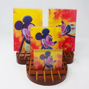 Walt Disney Parks Mickey Mouse Holz Acryl Bilderrahmen Halter 4 Bilder 4 x 6 - Bild 1 von 11