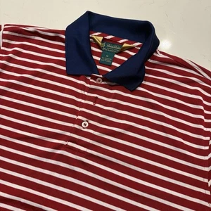Brooks Brothers Golf Polo Shirt Mens M Red White Performance St. Andrew’s Links - Picture 1 of 9