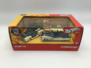 Hot Wheels 40th Anniversary ‘56 Ford F-100 & ‘56 Crown Victoria - Picture 1 of 5