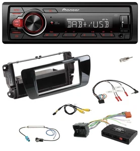 Pioneer MP3 1DIN DAB USB Lenkrad Autoradio für Seat Ibiza 2008-2015 klavierlack - Bild 1 von 12