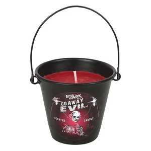 AFTER DARK HORROR BUCKET GO AWAY EVIL ROSE SCENTED CANDLE GOTHIC MONSTER - Picture 1 of 3