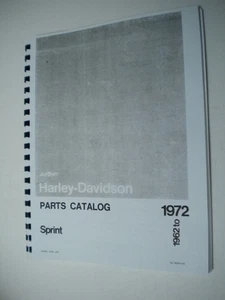 1962-1974 Harley-Davidson Aermacchi Sprint Parts Manual-NEW - Bild 1 von 6