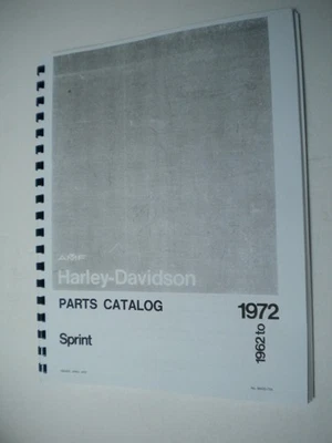 1962-1974 Harley-Davidson Aermacchi Sprint Parts Manual-NEW - image 1 of 4