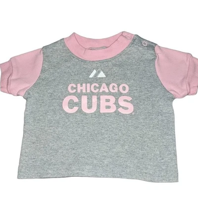 Top infantil Chicago Cubs años 80 90 rosa gris talla 3/6 meses Foto 1 de 4