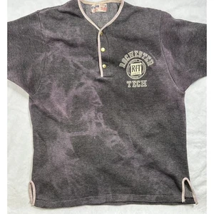 60s Champion Track & Field Jersey T-shirt Women M Rochester Tech RIT Tie Grunge - Picture 1 of 7