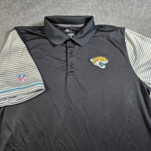 Jacksonville Jaguars Polo Shirt Mens XL Black Gray NFL Nike Dri Fit *Read* - Foto 1 di 7