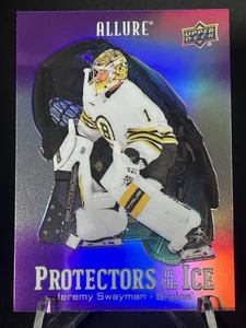 2024-25 Upper Deck Allure - Protectors of the Ice Jeremy Swayman #PI-4 Purple Bs - Picture 1 of 2