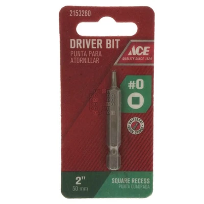 ACE Hardware 2153260 #0 Square / SQ0 Driver Bits, 2" Length - Image 1 of 4