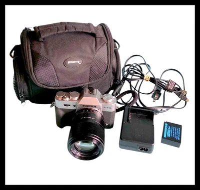 Fujifilm X-T10 24.2MP Digital Camera Dark Silver Kit with 56mm 1.4 STM ED IF Le - Image 1 of 4