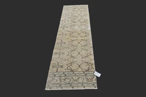 Vintage 2x7 Türkischer Oushak Läufer Teppich Handarbeit Anatolisch Boho Kelim BEIGE - Bild 1 von 9