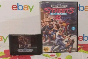 Streets of Rage 2 (Sega Genesis, 1992) In Original Box Case No Manual - Tested - Picture 1 of 4
