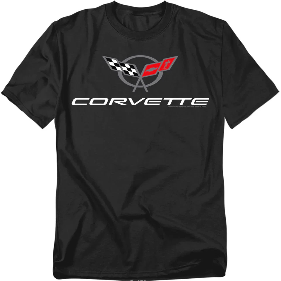 Chevrolet Corvette Modern Emblem Mens T Shirt Black - Image 1 of 1