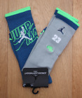 Air Jordan Boy 2 Pr Crew Socks ~ Gray, Blue, White, Green ~ Sock Size 9-11~5Y-7Y