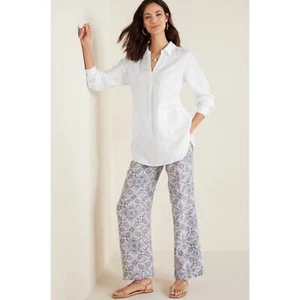Soft Surroundings Linen Pants Size XL Aliso Point Wide Leg Boho Cottage Coastal - Picture 1 of 14
