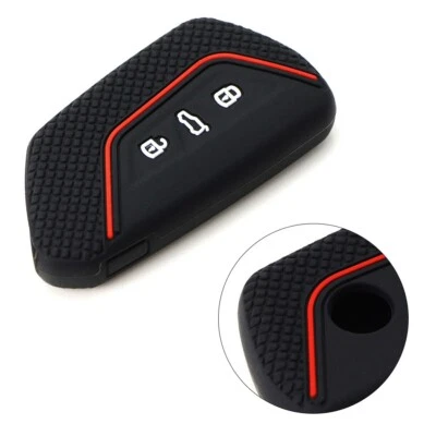For Skoda Octavia Key Fob Cover Black Silicone Material for Durability - Image 1 of 4