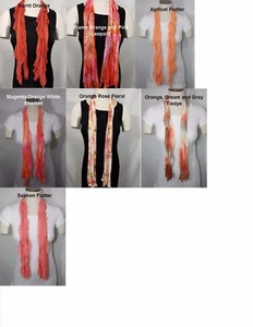 Orange einfarbig und gemustert Flatterschal leicht Damen Accessoire - Bild 1 von 14