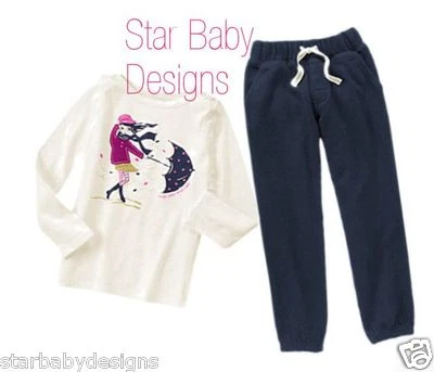 NUEVO CON ETIQUETAS Gymboree PAQUETEADO Y BRILLANTE Outfi CAMISA BOLSILLO TRASERO PANTALONES DEPORTIVOS, Talla 6 Foto 1 de 4