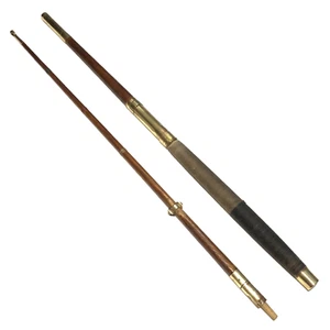 Antique Wood Brass Fishing Rod Fluted Guides - Picture 1 of 23