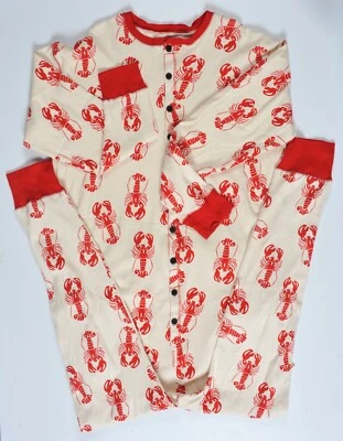 Lazy One Flapjacks Trap Door Lobster Longjohns Pajamas Adult XXL NWT Loungewear - Image 1 of 4