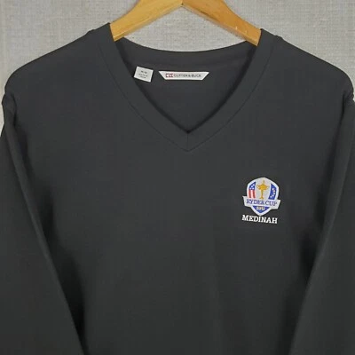CUTTER BUCK x MEDINAH RYDER CUP Size Medium Mens Supima Cotton Sweatshirt V Neck - Image 1 of 4