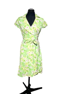 Lilly Pulitzer Dress Women Extra Small Wrap Up Summer Flowered Size UK 6 - Picture 1 of 8