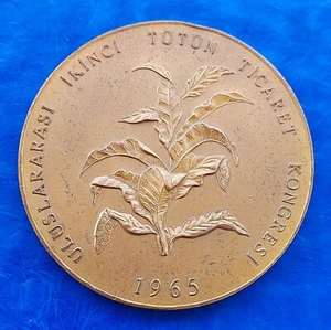 Medalla de Bronce Memorial '2º Congreso Internacional de Comercio del Tabaco Estambul' 1965 - Imagen 1 de 2