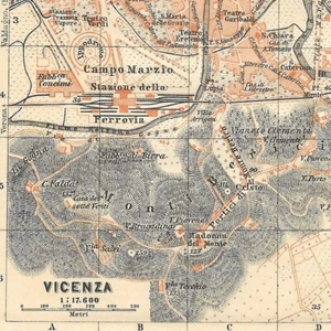 Vicenza (Vicenza) - Italien Stadt Geographie - alte Karte 1906 - Bild 1 von 2