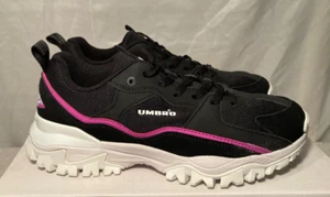 Womens Running Trainers UK 6 / EU 40 Umbro Black / Magenta Bumpy Lace Up - Picture 1 of 16