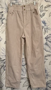 "NEW IN" Women's Corduroy Tan Hi Rise Elastic Stretch Pants Size Large (30"x28") - Picture 1 of 6