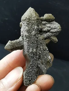 25.6g Rare Natural Smoky Green Backbone Quartz Crystal Cluster Specimen Mongolia - Picture 1 of 24