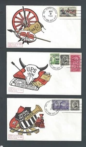 1964 Salt Lake City UT Set Of Three (3) Pony Express Covers On Route Multi-color - Picture 1 of 1