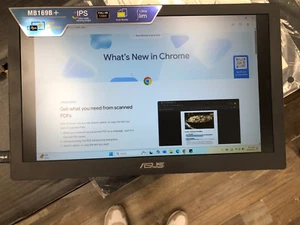 ASUS MB169B+ 15.6" Full HD 1920x1080 IPS USB Portable Monitor burgundy OB - Picture 1 of 5