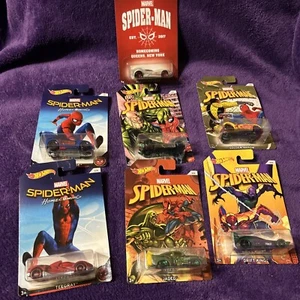 2017 Hot Wheels Spider-Man Homecoming Wal-Mart Set of 6 with Chase - 7 Total - Picture 1 of 11