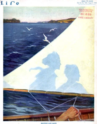 LIFE Victor C Anderson Sailing Cover GURNSEY MOORE Walter Tittle REA IRVIN 1913 - Image 1 of 4