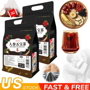 125pcs Ginseng Five Treasure Tea - Kidney Support, Red Date Herbal Blend 2025 US - Picture 1 of 16