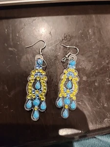 handgefertigte Ohrringe Diamond Painting - Bild 1 von 1