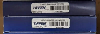 New Tiffen 4x5.65" Glimmerglass 1/8 & 1/4 Filter Set - 2 Diffusion Glass Filters - Image 1 of 4