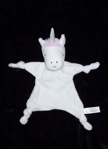Tend Lab White Unicorn Baby Blanket Knotted Soft Security Lovey - Picture 1 of 1