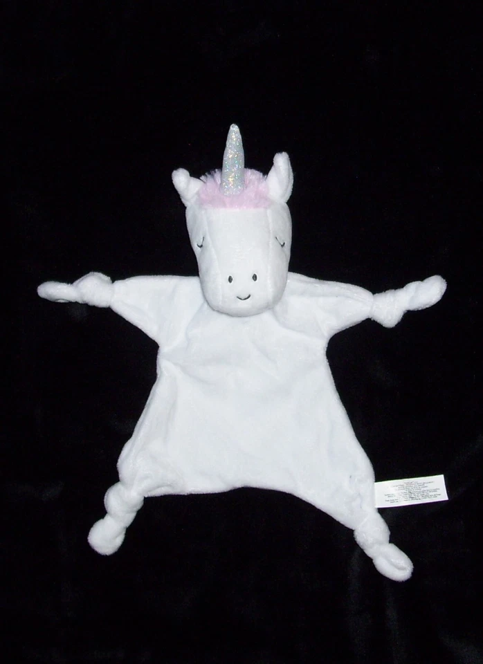 Tend Lab White Unicorn Baby Blanket Knotted Soft Security Lovey - Image 1 of 1