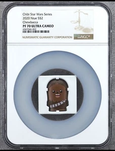 NGC PF70 2020 New Zealand Mint Chibi Star Wars Chewbacca 1 Oz. Silver Coin - Picture 1 of 3