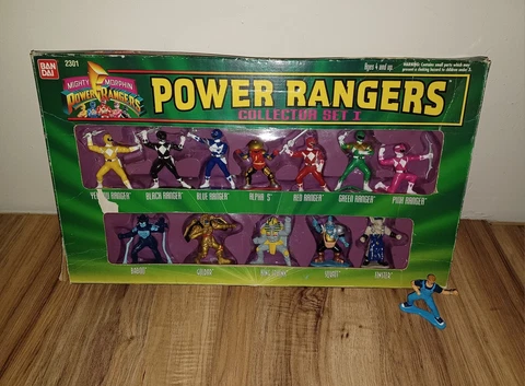 Mighty Morphin Power Rangers Collector Set 1 Mini Figures 1994 Vintage Used Cover