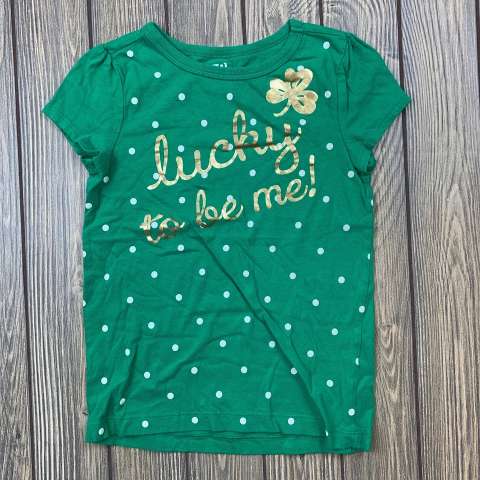 crazy 8 Juvenil Niñas Talla Pequeña (5-6) Camiseta Manga Corta "Lucky to Be Me" Foto 1 de 4