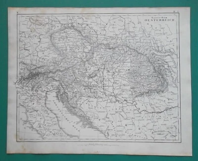 1860 MAP CENTRAL EUROPE - Empire of Austria Hungary Slovakia Czech Romania - Image 1 of 3