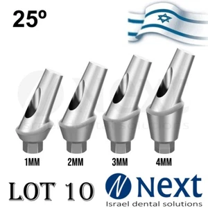 Lot x10 Anatomic Titanium Angulated abutment 25 degree angle 1-4m - Picture 1 of 11