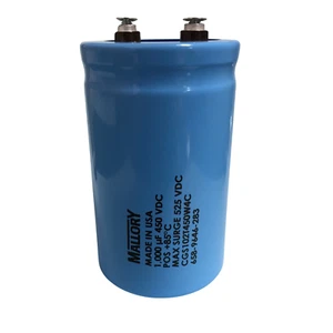 1000uf 450VDC Mallory Electrolytic Capacitor CGS102T450W4C Max Surge 525VDC mfd - Picture 1 of 4