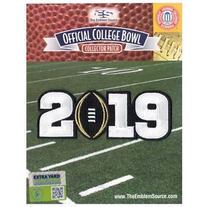 2019 College National Championship Game Jersey Patch Black Alabama Clemson - Picture 1 of 1